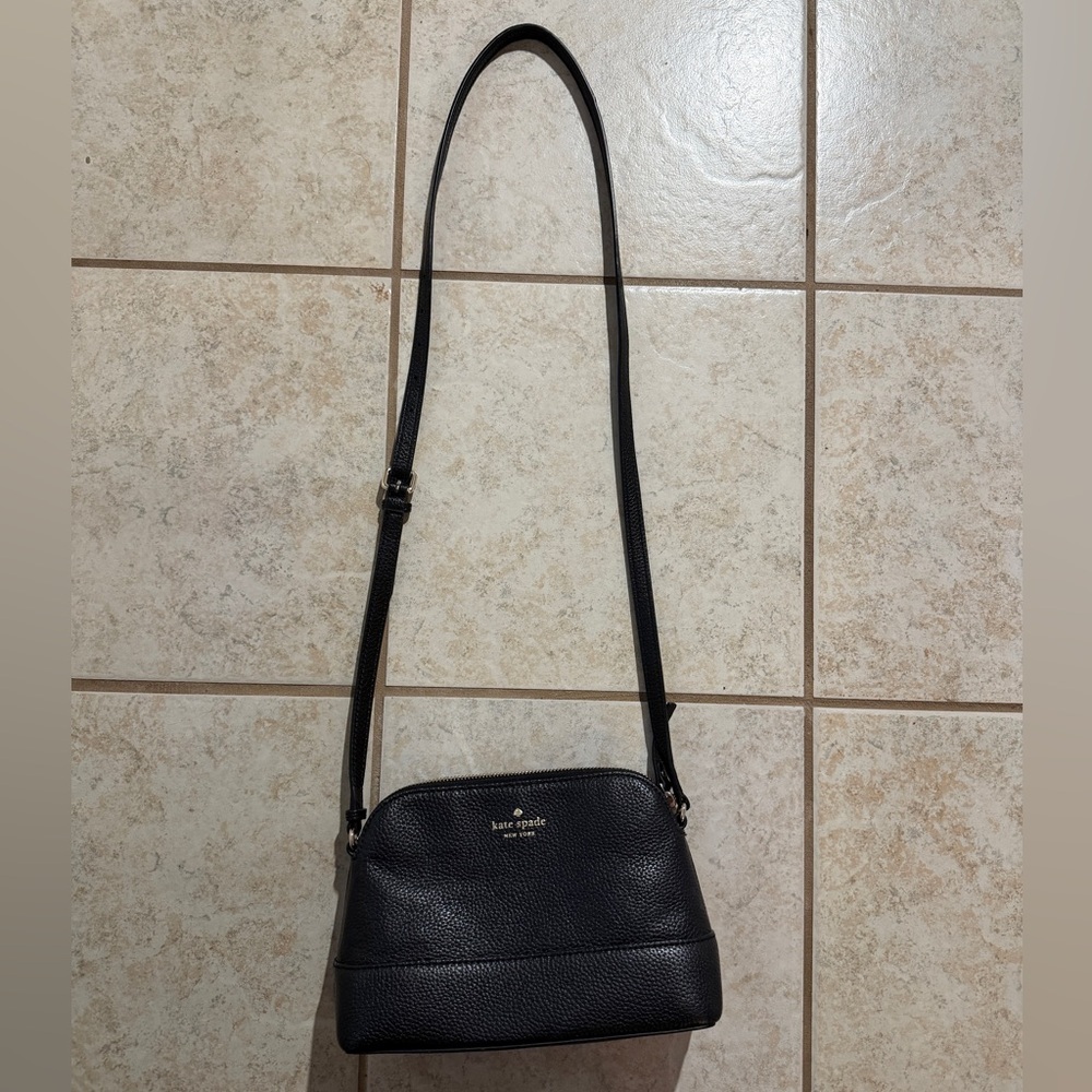 Kate Spade Black Pebbled Leather Crossbody Bag